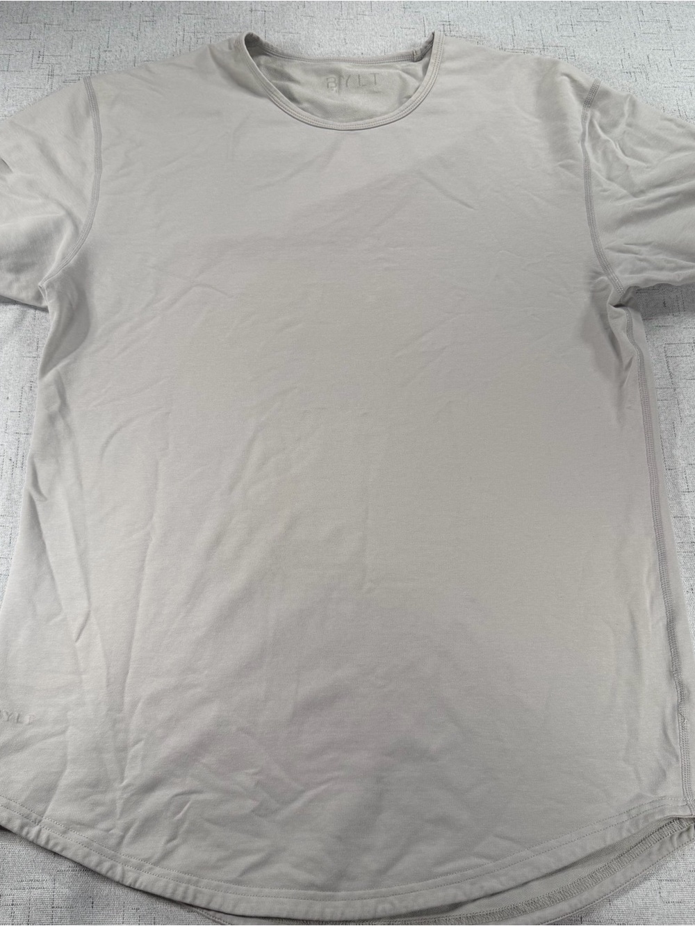 BYLT Men's Gray Solid Crew Neck Short Sleeve T-Shirt S Regular